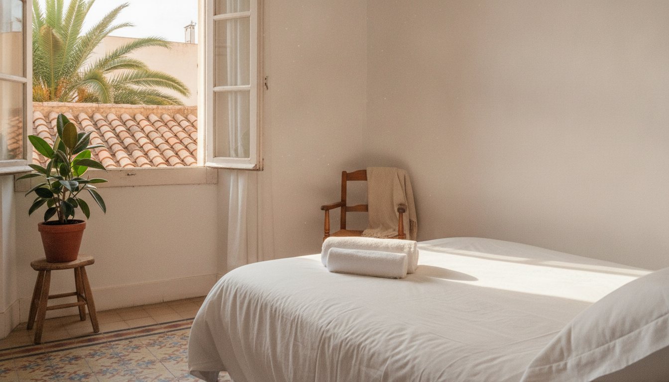 Lit fait dans un logement à Valencia