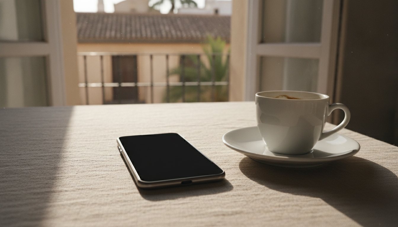 A phone for talking with guests